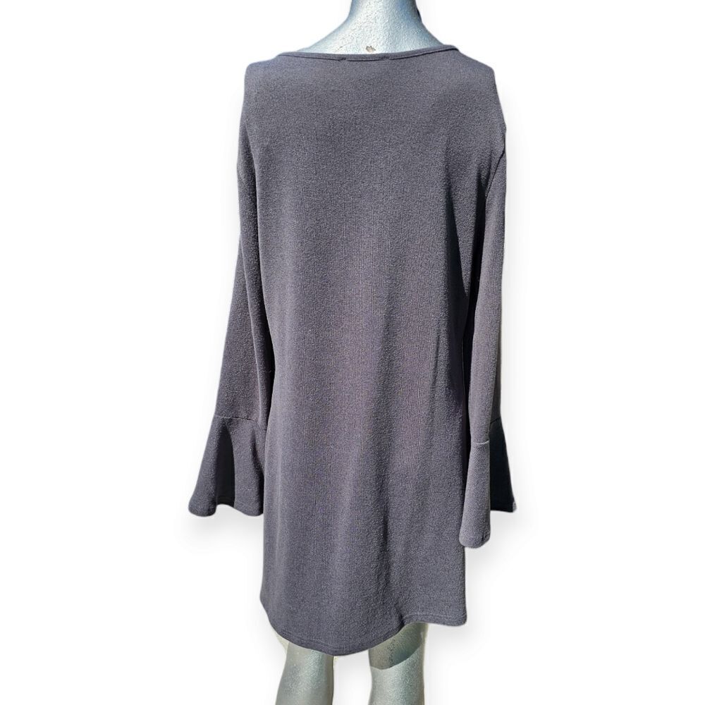 🌼4/$30 Papillon Cozy Bell Sleeve Dress – Grey (XLarge) ✨ - Picture 3 of 8